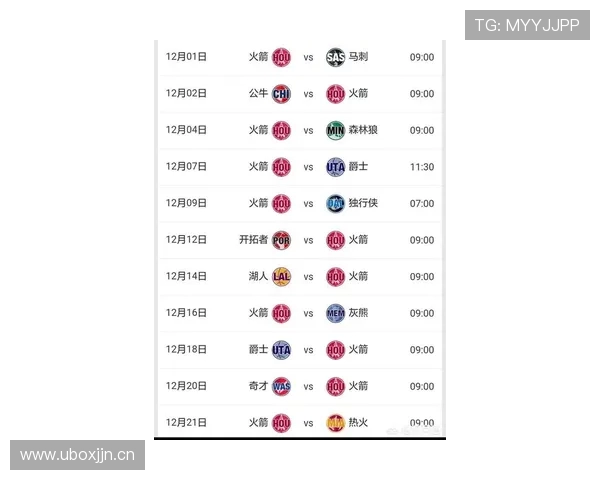 2021年NBA火箭队赛程安排及关键比赛介绍